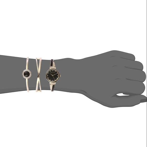 Anne Klein Crystal Accented Watch and Bangle Set - Picture 3 of 7